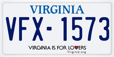 VA license plate VFX1573