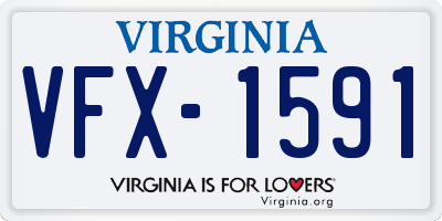 VA license plate VFX1591