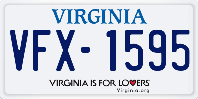 VA license plate VFX1595