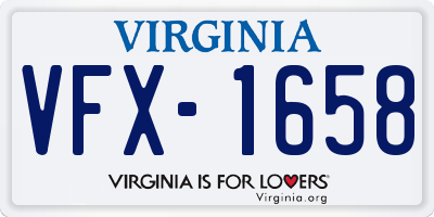 VA license plate VFX1658