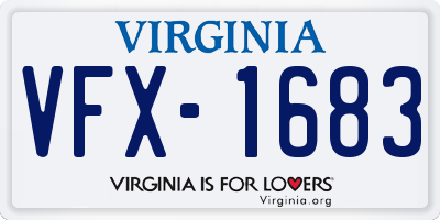 VA license plate VFX1683