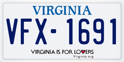 VA license plate VFX1691