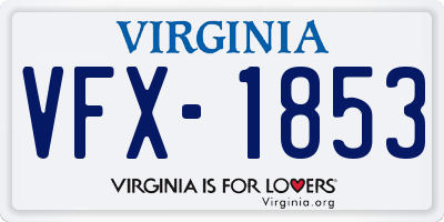 VA license plate VFX1853