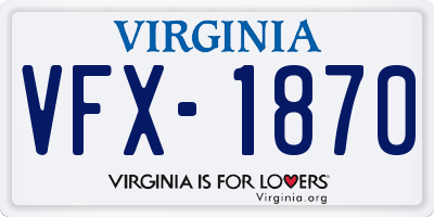 VA license plate VFX1870