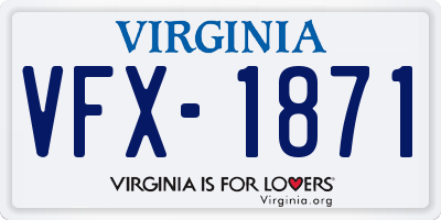 VA license plate VFX1871