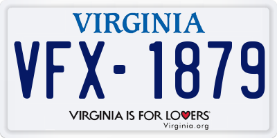 VA license plate VFX1879