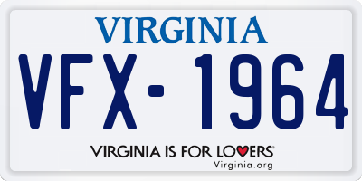 VA license plate VFX1964