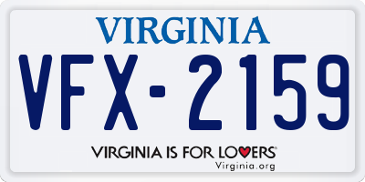 VA license plate VFX2159