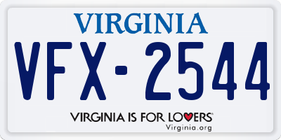 VA license plate VFX2544