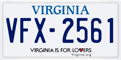 VA license plate VFX2561