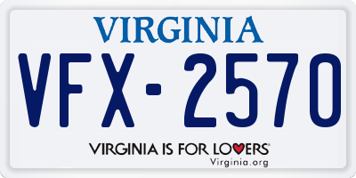 VA license plate VFX2570