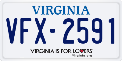 VA license plate VFX2591