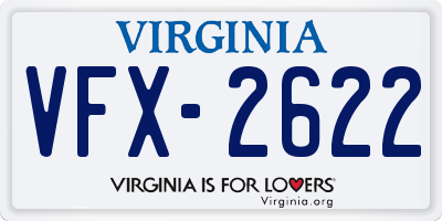 VA license plate VFX2622