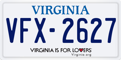VA license plate VFX2627