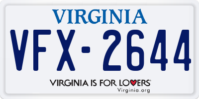 VA license plate VFX2644