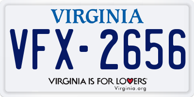 VA license plate VFX2656