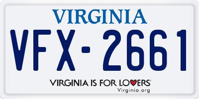 VA license plate VFX2661