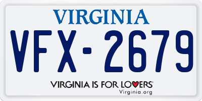 VA license plate VFX2679