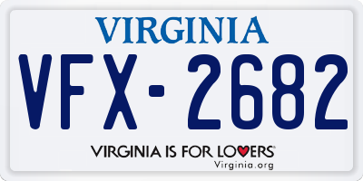 VA license plate VFX2682
