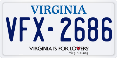 VA license plate VFX2686