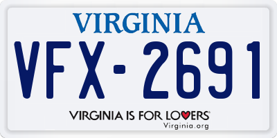 VA license plate VFX2691