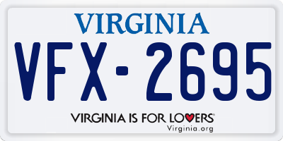 VA license plate VFX2695