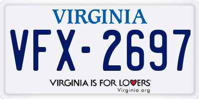 VA license plate VFX2697
