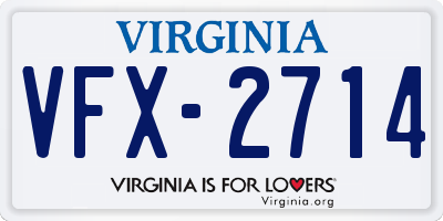 VA license plate VFX2714