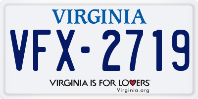 VA license plate VFX2719