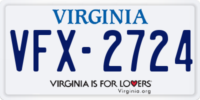 VA license plate VFX2724