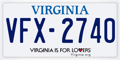 VA license plate VFX2740