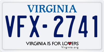 VA license plate VFX2741