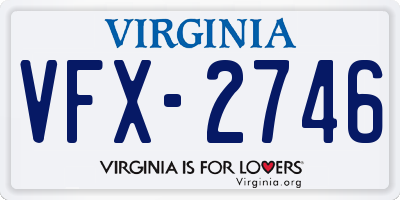 VA license plate VFX2746
