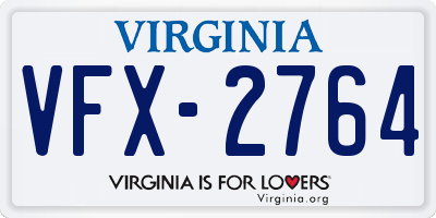 VA license plate VFX2764