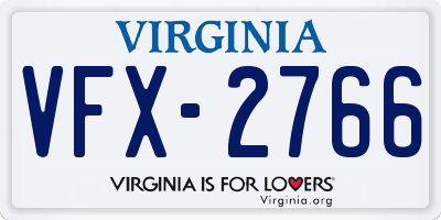 VA license plate VFX2766