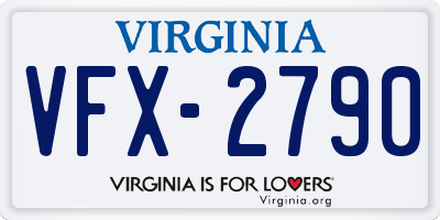 VA license plate VFX2790