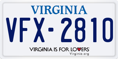 VA license plate VFX2810