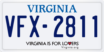 VA license plate VFX2811