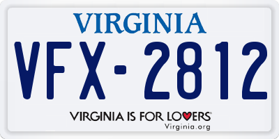 VA license plate VFX2812