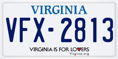 VA license plate VFX2813