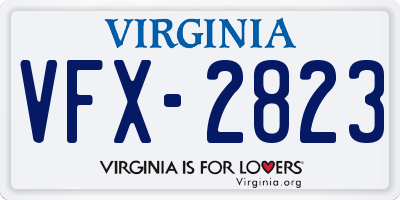 VA license plate VFX2823