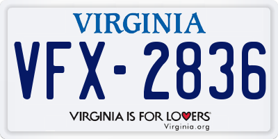 VA license plate VFX2836