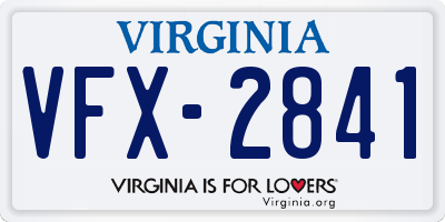 VA license plate VFX2841