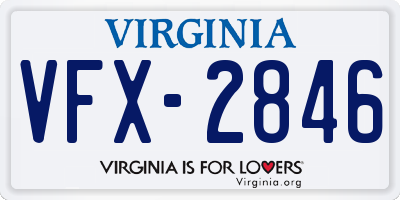 VA license plate VFX2846
