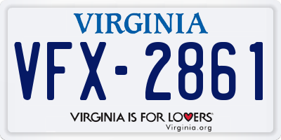 VA license plate VFX2861