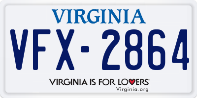 VA license plate VFX2864