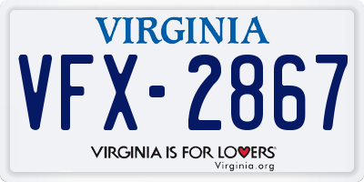 VA license plate VFX2867