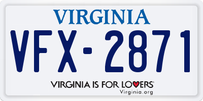 VA license plate VFX2871
