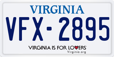 VA license plate VFX2895