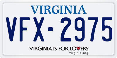 VA license plate VFX2975